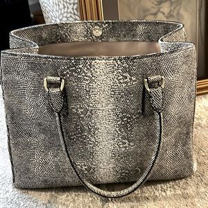 Talbots leather black and white bag